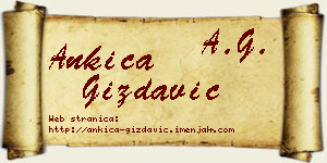 Ankica Gizdavić vizit kartica